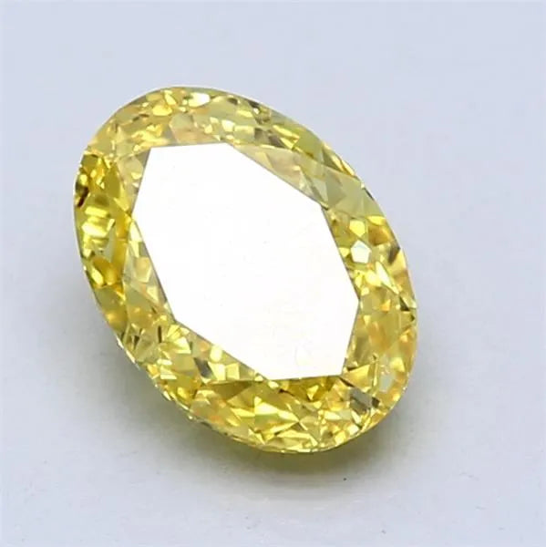 1.31ct Oval Lab Grown Diamond (Colour Fancy Vivid Yellow, Clarity IF, IGI Certified)