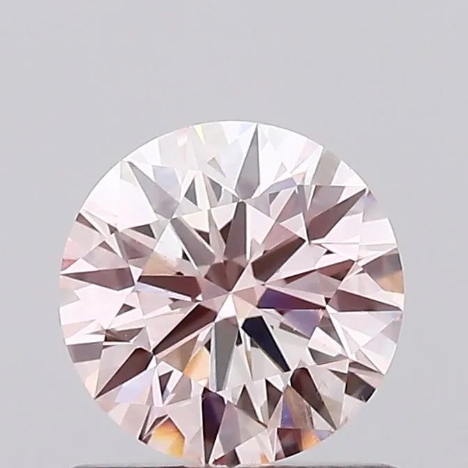 0.73ct Round Lab Grown Diamond (Colour Fancy Light Pink, Clarity VS2, Cut EX, IGI Certified)
