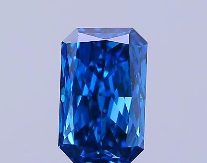 0.51ct Radiant Lab Grown Diamond (Colour Fancy Vivid Blue, Clarity VS1, Cut VG, IGI Certified)