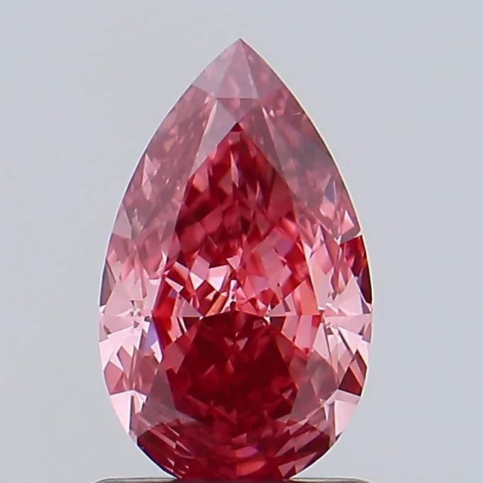 1.01ct Pear Lab Grown Diamond (Colour Fancy Vivid Pink, Clarity VS2, IGI Certified)