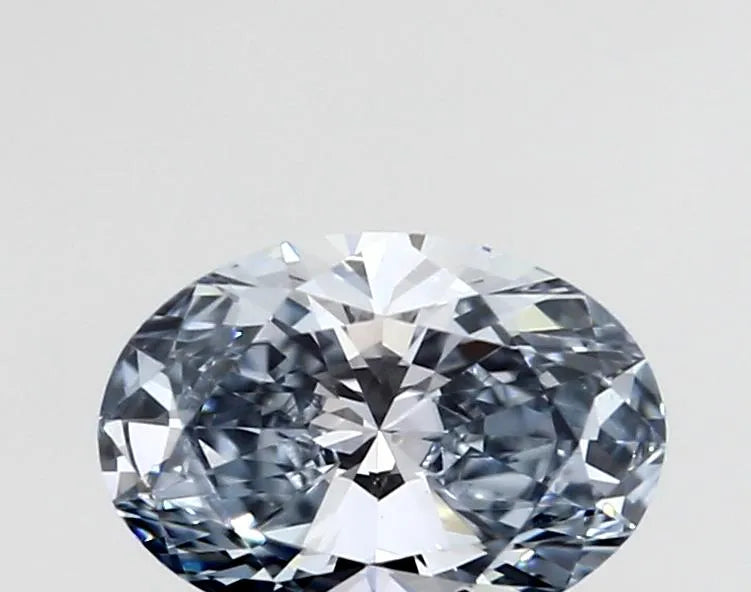 Diamante ovale da 0,32 ct, creato in laboratorio (Fancy Blue, Purezza VVS2, IGI)