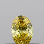 0.30ct Oval Lab Grown Diamond (Colour Fancy Vivid Yellow, Clarity VS2, IGI Certified)