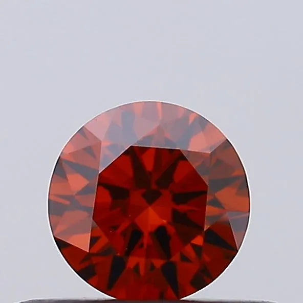 0.30ct Round Lab Grown Diamond (Colour Fancy Deep Orange, Clarity VS1, Cut VG, IGI Certified)
