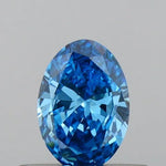0.31ct Oval Lab Grown Diamond (Colour Fancy Vivid Blue, Clarity VS1, IGI Certified)
