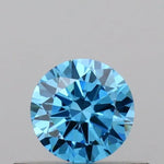 0.34ct Round Lab Grown Diamond (Colour Fancy Vivid Blue, Clarity VS1, Cut VG, IGI Certified)