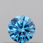 0.36ct Round Lab Grown Diamond (Colour Fancy Vivid Blue, Clarity VVS2, Cut VG, IGI Certified)