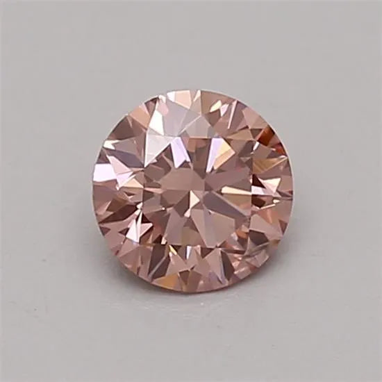 0.37ct Round Lab Grown Diamond (Colour Fancy Intense Pink Orange, Clarity VVS2, Cut ID, IGI Certified)