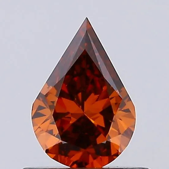 0.42ct Pear Lab Grown Diamond (Colour Fancy Deep Orange, Clarity VS1, IGI Certified)