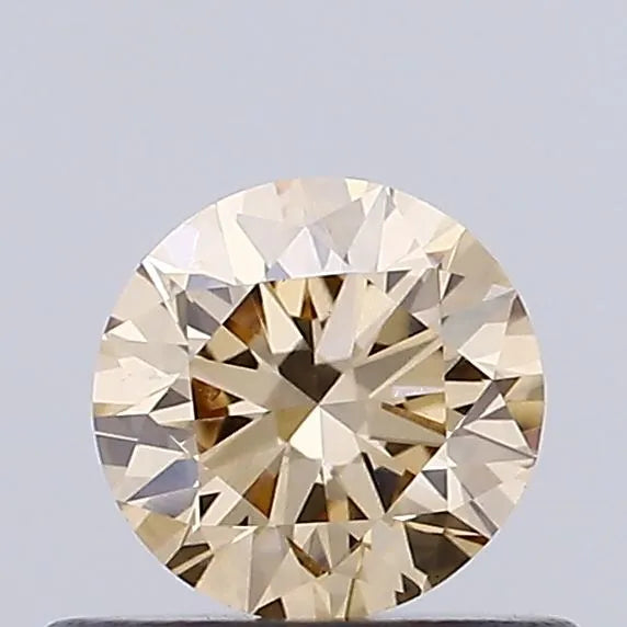0.47ct Round Lab Grown Diamond (Colour Fancy Light Yellowish Brown, Clarity VS1, Cut EX, IGI Certified)