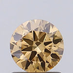 0.51ct Round Lab Grown Diamond (Colour Fancy Brown, Clarity VS1, Cut EX, IGI Certified)