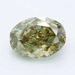 0.94ct Oval Lab Grown Diamond (Colour Fancy Vivid Green, Clarity VS2, IGI Certified)