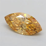 0.98ct Marquise Lab Grown Diamond (Colour Fancy Vivid Brownish Yellow, Clarity VS2, IGI Certified)