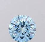 0.99ct Round Lab Grown Diamond (Colour Fancy Vivid Blue, Clarity VVS2, Cut EX, IGI Certified)