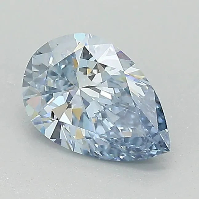0.72ct Pear Lab Grown Diamond (Fancy Vivid Blue, Clarity VS1, Cut GD, IGI)