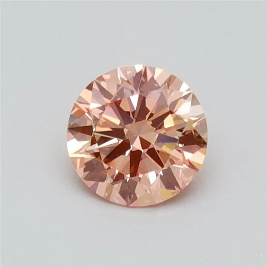 0.53ct Round Lab Grown Diamond (Fancy Orange Pink, Clarity VVS1, Cut ID, IGI)
