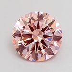1.00ct Round Lab Grown Diamond (Colour Fancy Pink, Clarity VVS2, Cut EX, IGI Certified)