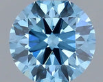 1.00ct Round Lab Grown Diamond (Colour Fancy Vivid Blue, Clarity VVS2, Cut EX, IGI Certified)