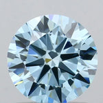 1.01ct Round Lab Grown Diamond (Colour Fancy Vivid Blue, Clarity VVS2, Cut EX, IGI Certified)