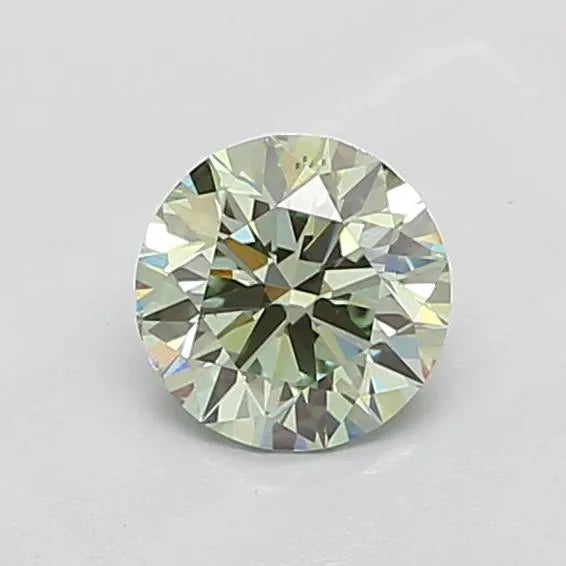 1.01ct Round Lab Grown Diamond (Colour Fancy Vivid Green, Clarity VS2, Cut ID, IGI Certified)