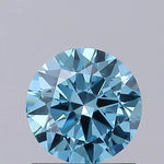 1.03ct Round Lab Grown Diamond (Colour Fancy Vivid Blue, Clarity VVS2, Cut EX, IGI Certified)