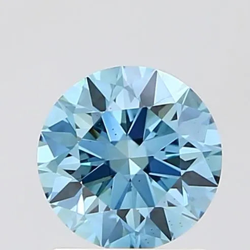 1.05ct Round Lab Grown Diamond (Colour Fancy Vivid Blue, Clarity VS1, Cut ID, IGI Certified)