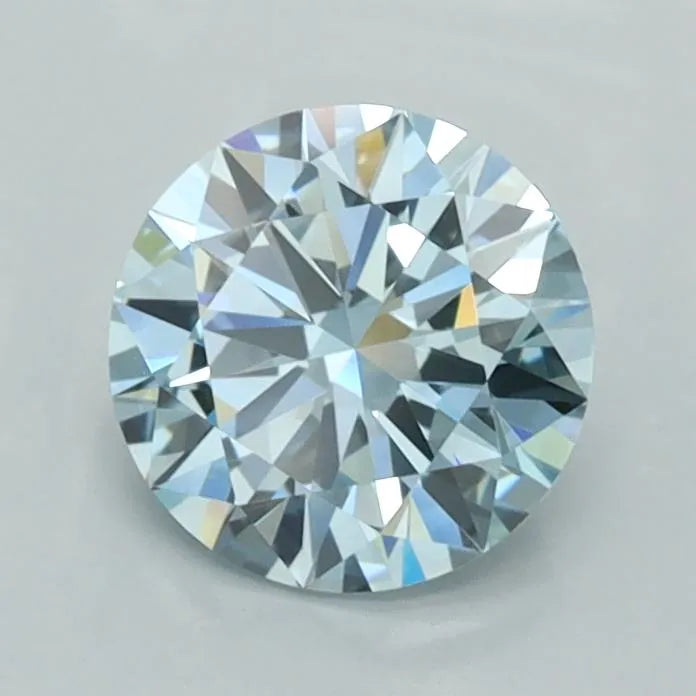 1.11ct Round Lab Grown Diamond (Colour Fancy Vivid Blue, Clarity VVS2, Cut EX, IGI Certified)