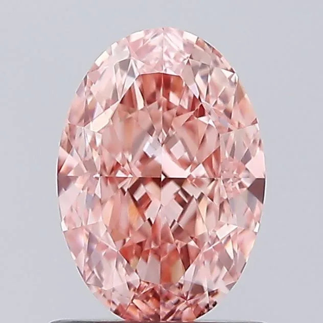 1.18ct Oval Lab Grown Diamond (Colour Fancy Intense Pink, Clarity VVS2, IGI Certified)