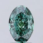 1.43ct Oval Lab Grown Diamond (Colour Fancy Vivid Green, Clarity VVS2, IGI Certified)
