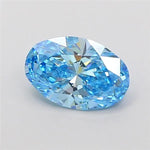 1.50ct Oval Lab Grown Diamond (Colour Fancy Vivid Blue, Clarity VS2, IGI Certified)
