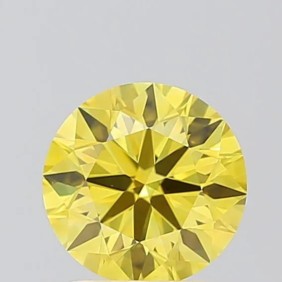 1.50ct Round Lab Grown Diamond (Colour Fancy Intense Yellow, Clarity VS1, Cut EX, IGI Certified)