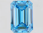 1.51ct Emerald Lab Grown Diamond (Colour Fancy Vivid Blue, Clarity VVS2, IGI Certified)