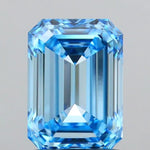 1.53ct Emerald Lab Grown Diamond (Colour Fancy Vivid Blue, Clarity VVS2, IGI Certified)