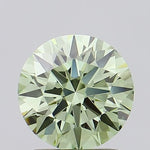 1.56ct Round Lab Grown Diamond (Colour Fancy Vivid Green, Clarity VVS2, Cut ID, IGI Certified)