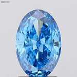 1.61ct Oval Lab Grown Diamond (Colour Fancy Vivid Blue, Clarity VS1, IGI Certified)