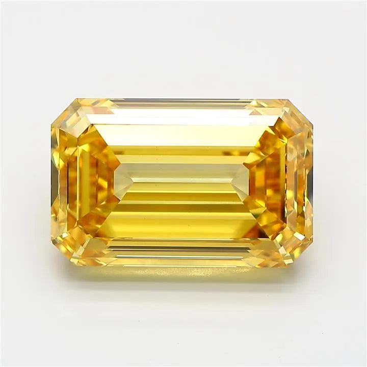 10.04ct Emerald Lab Grown Diamond (Colour Fancy Vivid Yellow, Clarity VVS2, IGI Certified)