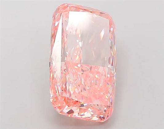 Diamante modificato a cuscino da 8,12 ct, creato in laboratorio (colore rosa intenso, purezza VVS1, certificato IGI)
