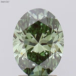 2.00ct Oval Lab Grown Diamond (Colour Fancy Vivid Green, Clarity VS2, IGI Certified)