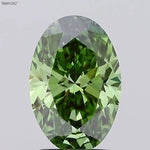 2.01ct Oval Lab Grown Diamond (Colour Fancy Vivid Green, Clarity VS1, IGI Certified)