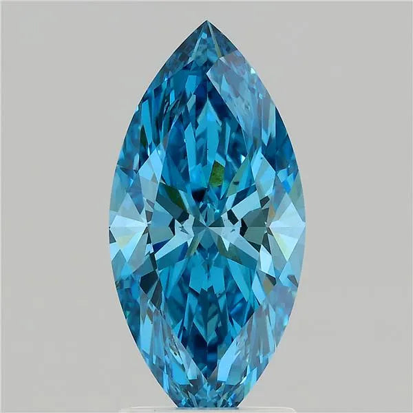 2.07ct Marquise Lab Grown Diamond (Colour Fancy Vivid Blue, Clarity VS1, IGI Certified)