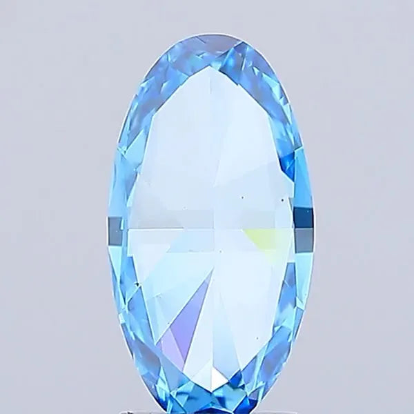 2.50ct Oval Lab Grown Diamond (Colour Fancy Vivid Blue, Clarity VS2, IGI Certified)