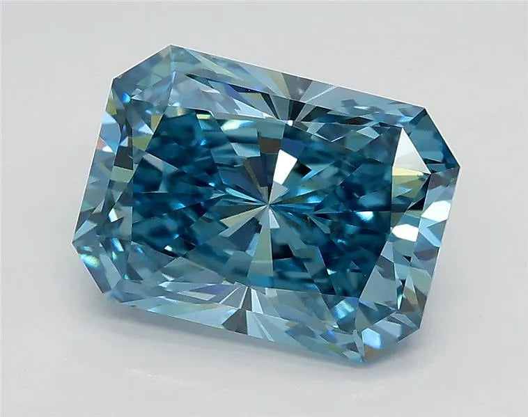 2.52ct Radiant Lab Grown Diamond (Colour Fancy Vivid Blue, Clarity VS1, IGI Certified)