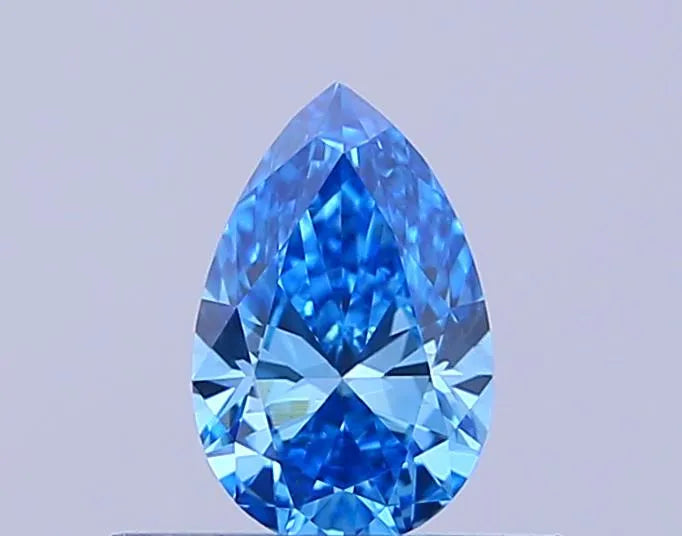 0.38ct Pear Lab Grown Diamond (Colour Fancy Vivid Blue, Clarity VVS2, IGI Certified)