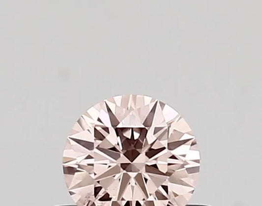 Diamante rotondo da 0,31 ct, coltivato in laboratorio (colore rosa intenso, purezza VS2, taglio ID, certificato IGI)