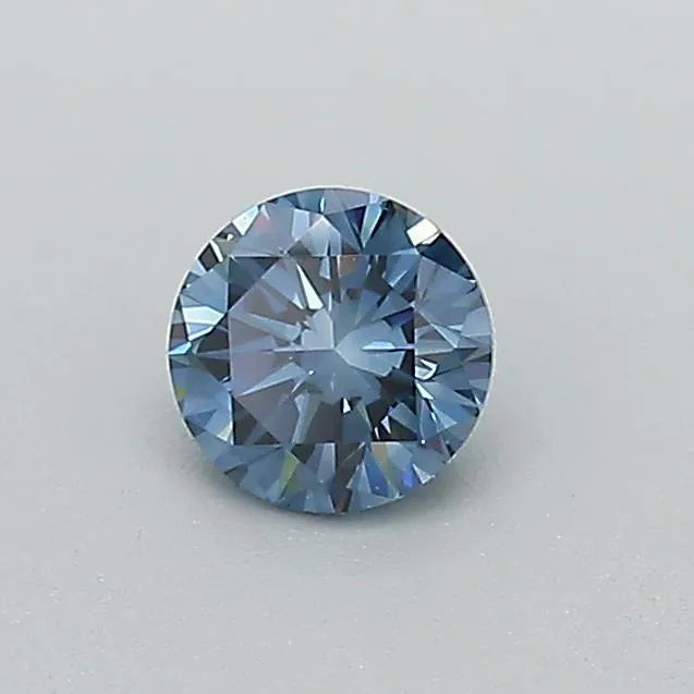 0.35ct Round Lab Grown Diamond (Fancy Deep Blue Colour, VS2 Clarity, VG Cut, IGI Certified)