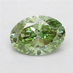 3.01ct Oval Lab Grown Diamond (Colour Fancy Vivid Green, Clarity VS1, IGI Certified)