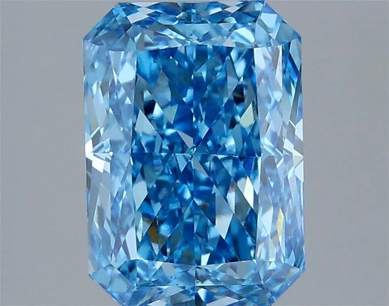 3.01ct Radiant Lab Grown Diamond (Colour Fancy Vivid Blue, Clarity VVS2, IGI Certified)