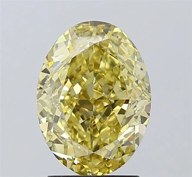 3.03ct Oval Lab Grown Diamond (Colour Fancy Yellow, Clarity VS1, IGI Certified)