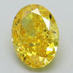 3.24ct Oval Lab Grown Diamond (Colour Fancy Vivid Yellow, Clarity VVS1, IGI Certified)