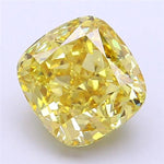 4.01ct Cushion modified Lab Grown Diamond (Colour Fancy Vivid Yellow, Clarity VS2, IGI Certified)