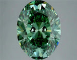 4.02ct Oval Lab Grown Diamond (Colour Fancy Vivid Green, Clarity VS2, IGI Certified)